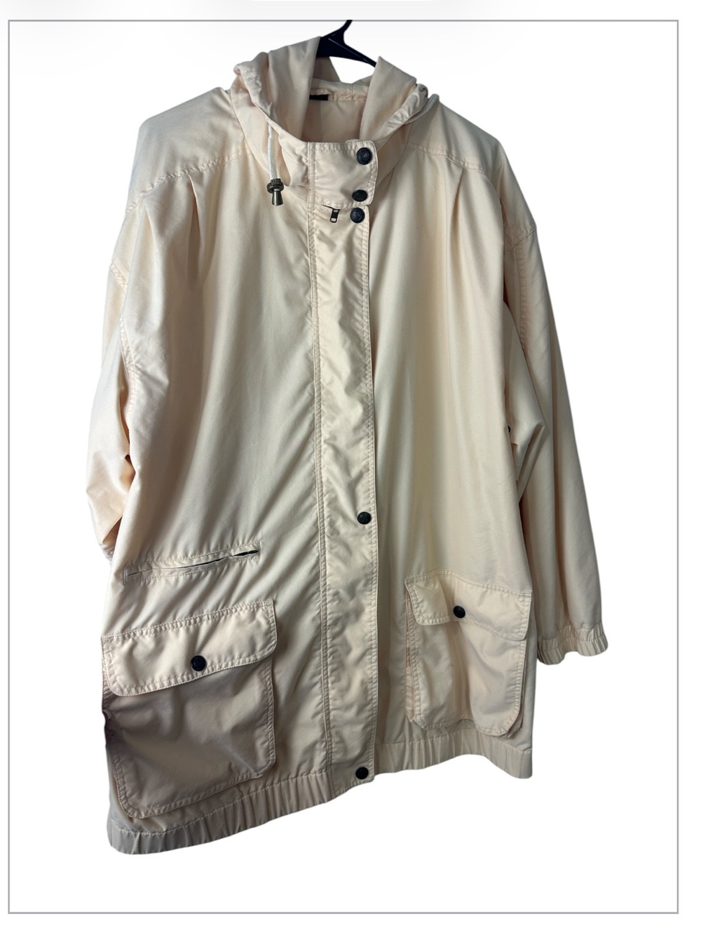 AEROS PASTEL YELLOW WOMANS VINTAGE WINDBREAKER - Picture 5 of 6